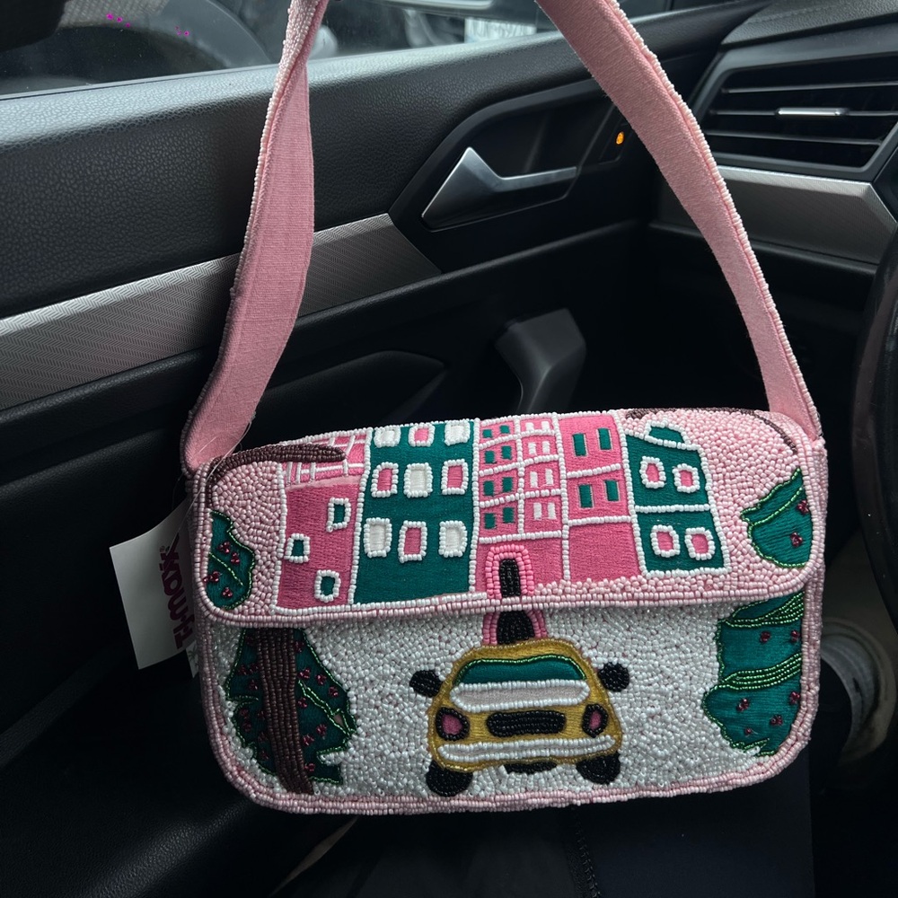 Viral Pink NYC? Hand Beaded Shoulder Bag